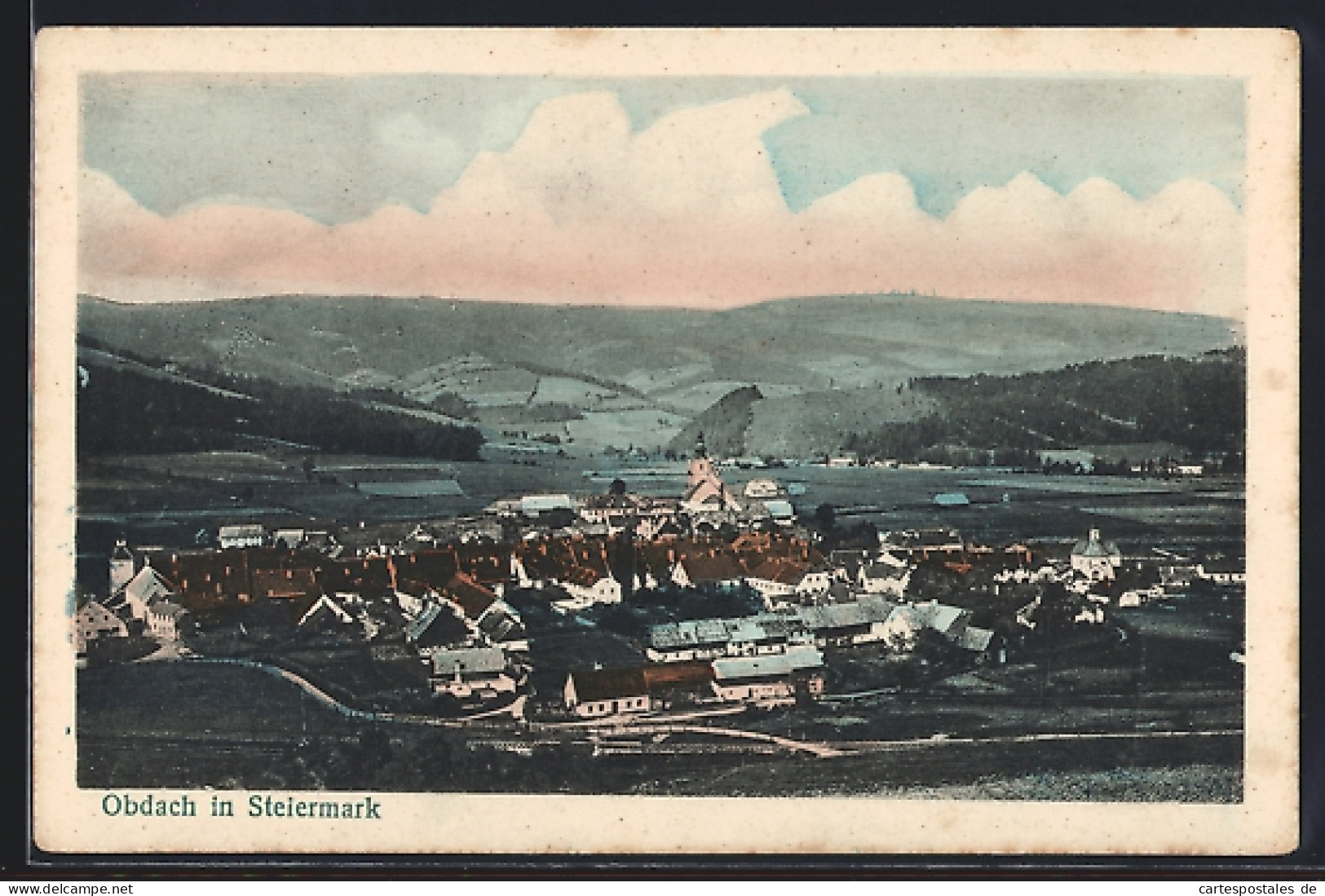 AK Obdach in Steiermark, Ortsansicht aus der Vogelschau