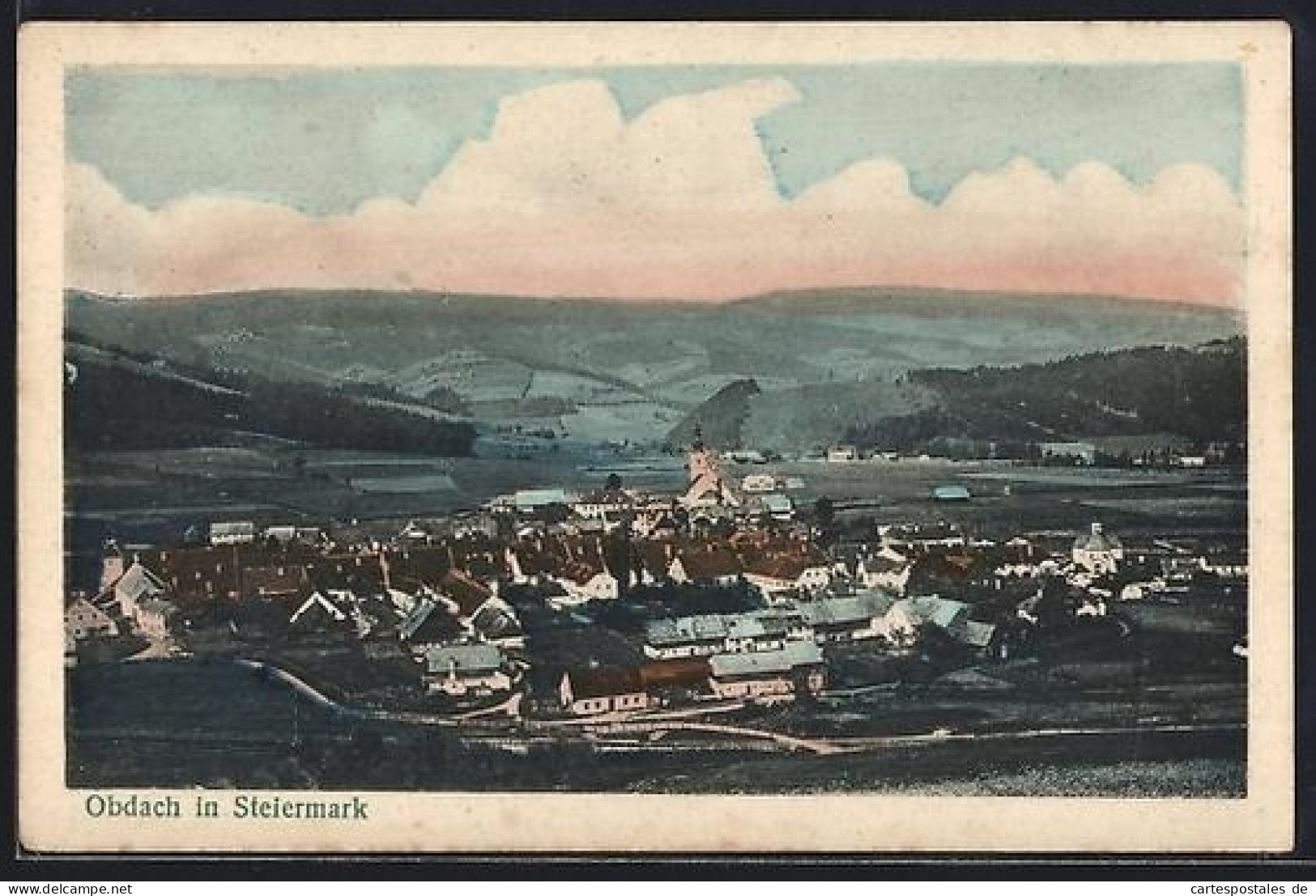AK Obdach in Steiermark, Panorama mit Kirche