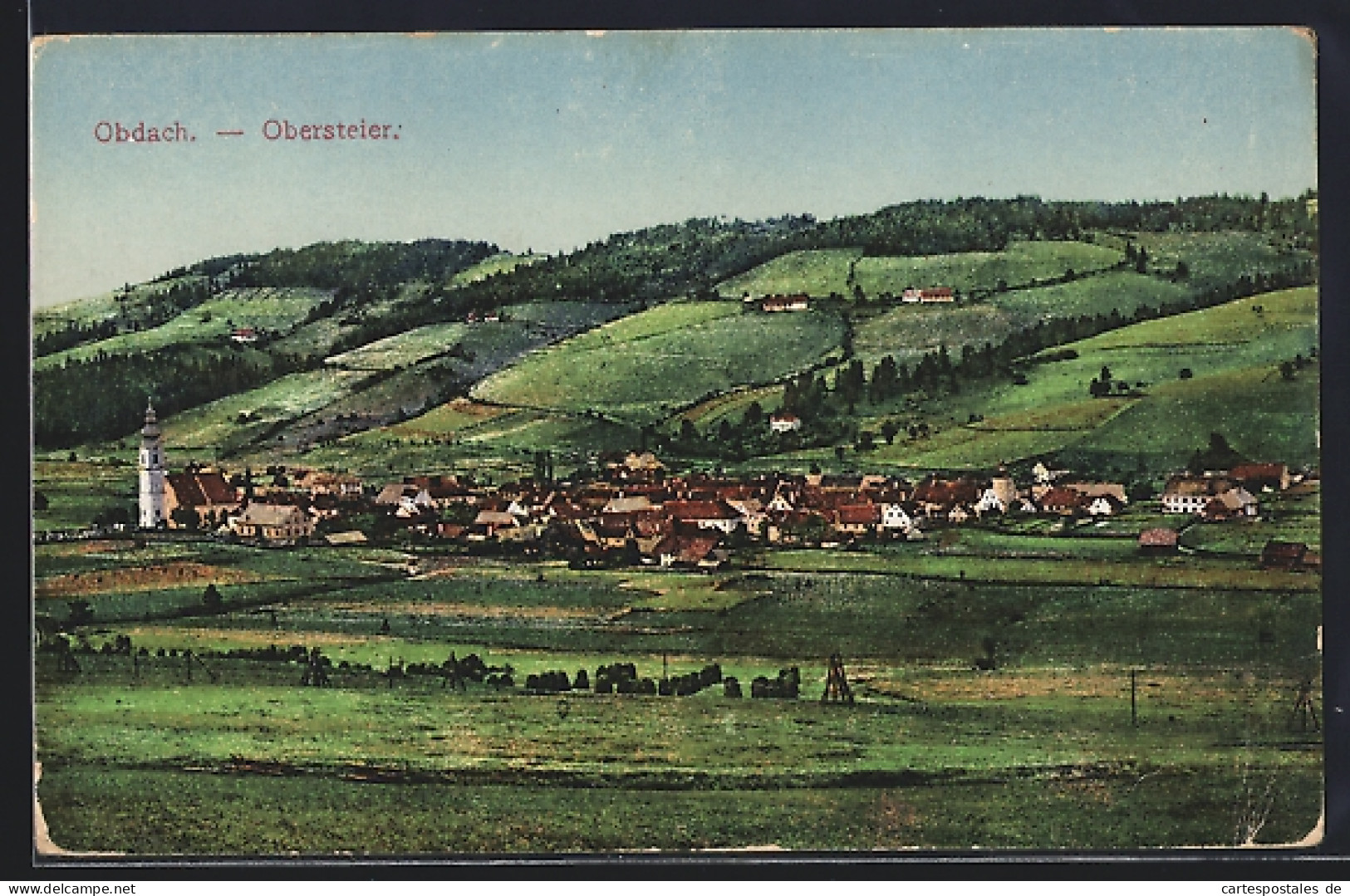 AK Obdach /Obersteier, Teilansicht mit Kirche