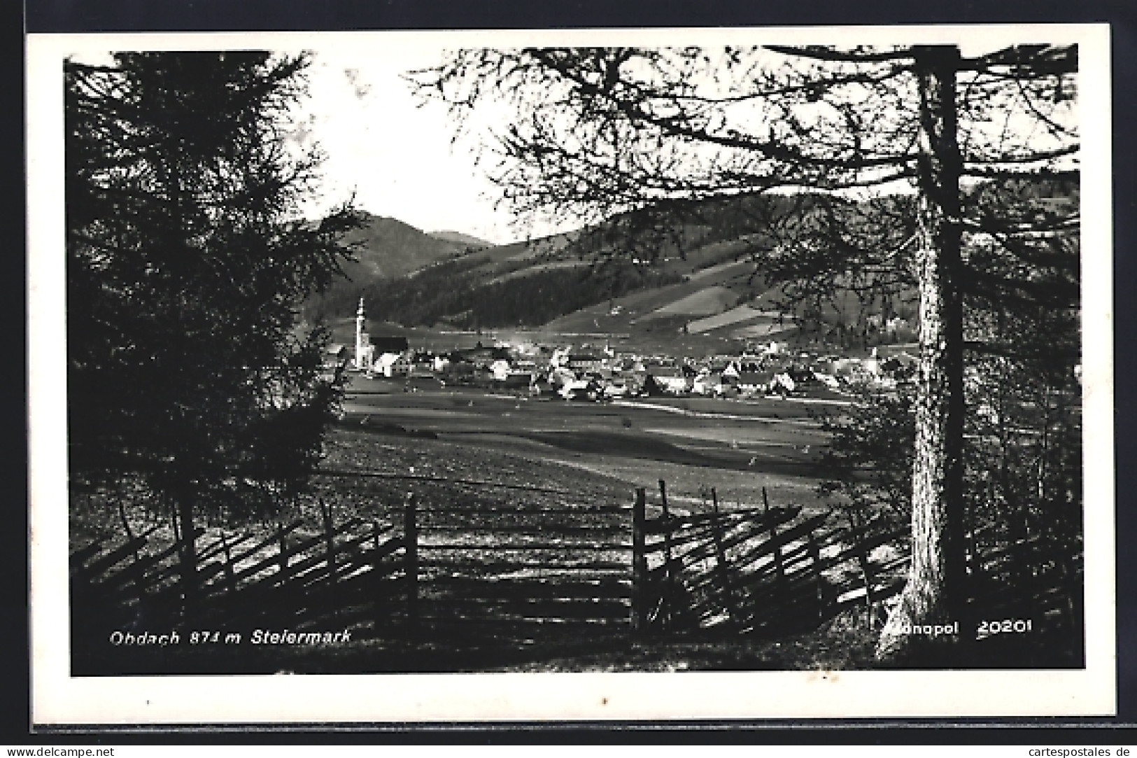 AK Obdach /Steiermark, Teilansicht mit Kirche