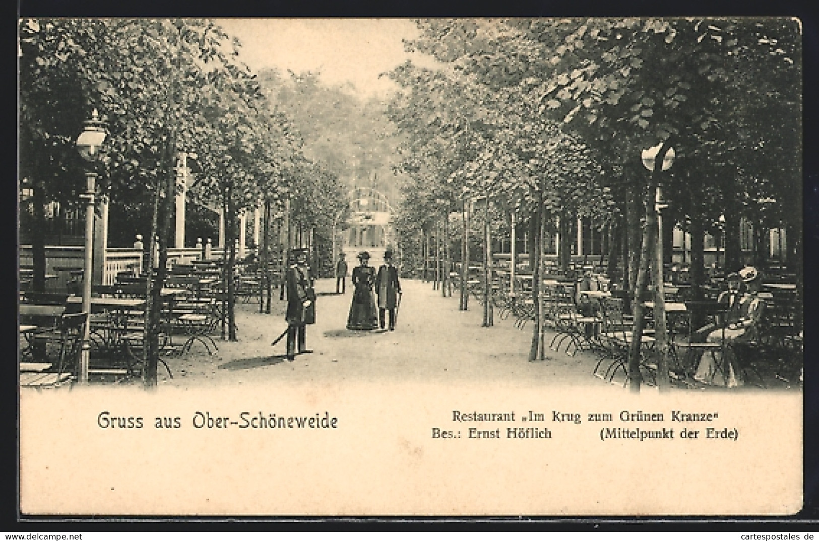 AK Ober-Schöneweide, Restaurant Im Krug zum grünen Kranze, Bes. Ernst Höflich