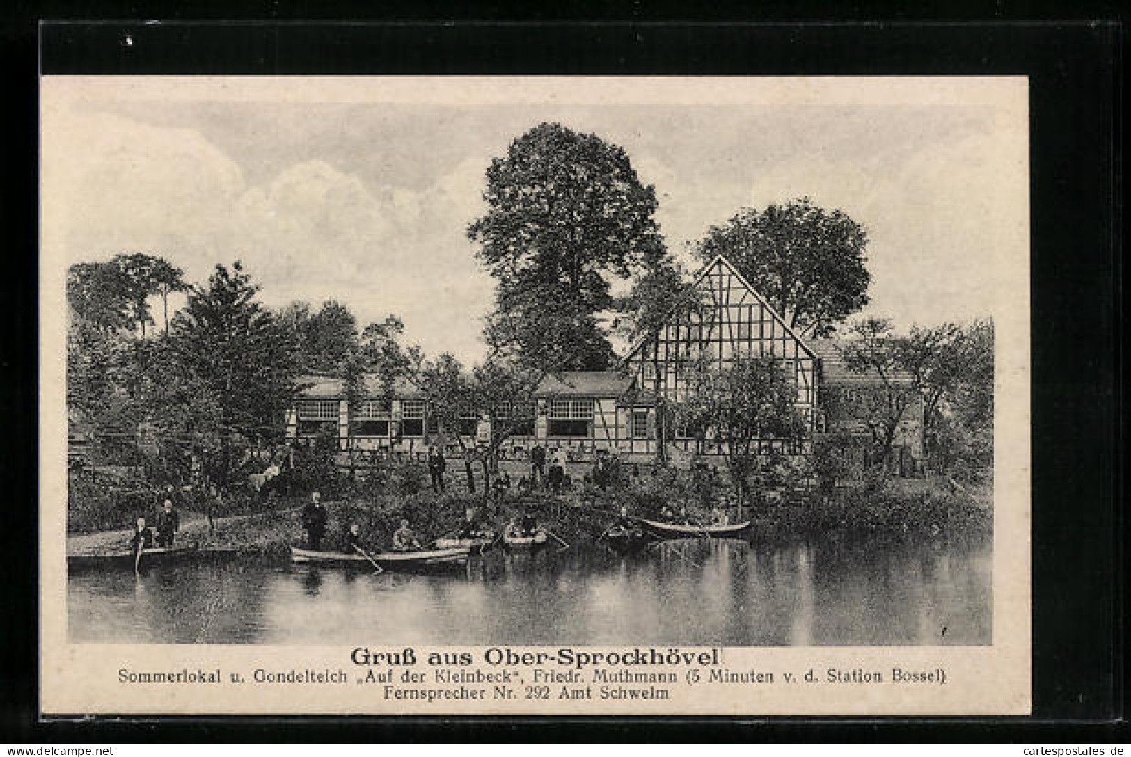 AK Ober-Sprockhövel, Sommerlokal und Gondelteich