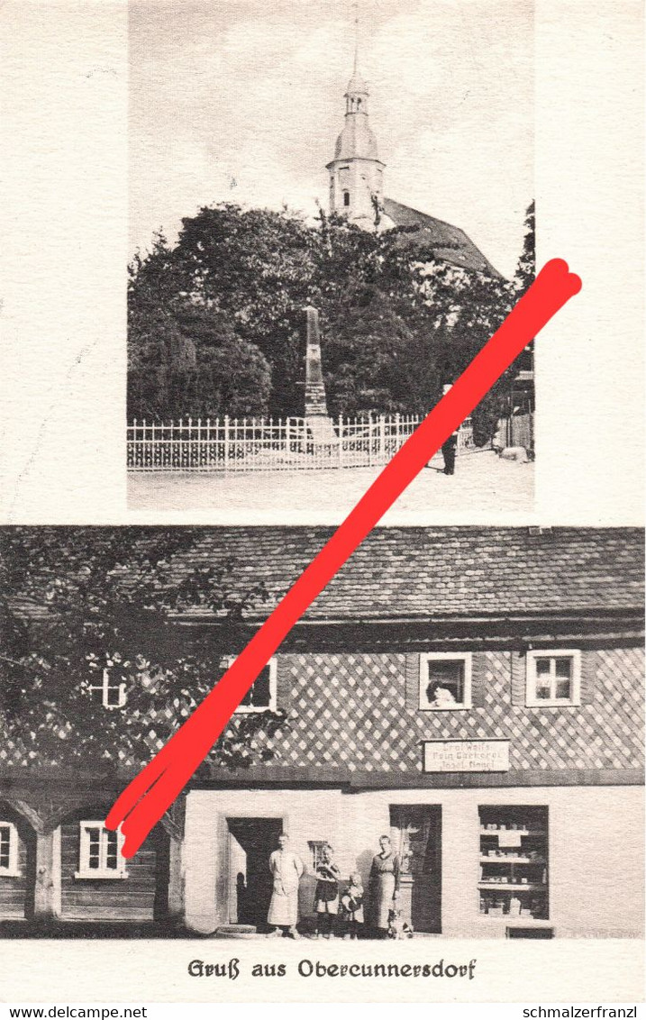AK Obercunnersdorf Ober Cunnersdorf Bäckerei Weif Nagel a Großschweidnitz Eibau Ebersbach Strahwalde Herrnhut Löbau