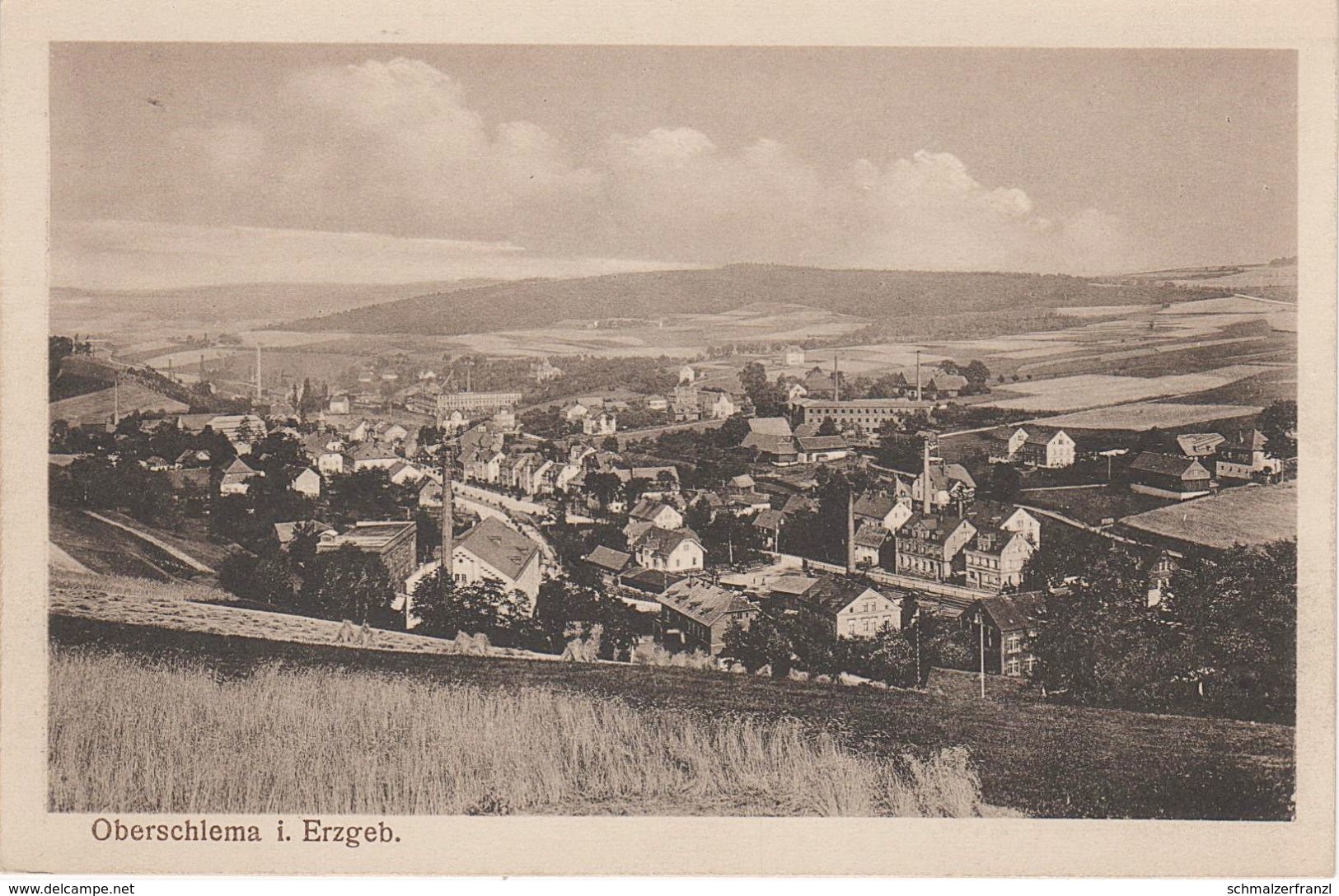 AK Oberschlema Schlema Erzgebirge Bahnhof ? a Aue Lößnitz Hartenstein Griesbach Zschorlau Bockau Albernau Schneeberg