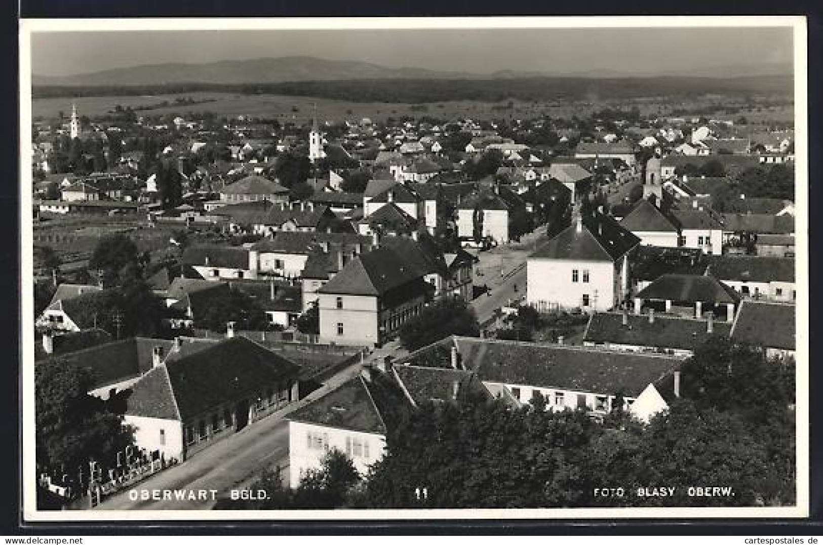 AK Oberwart /Bgld., Panorama mit Kirchtürmen
