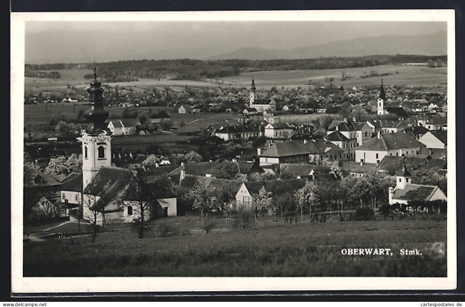 AK Oberwart /Stmk., Teilansicht mit Kirche