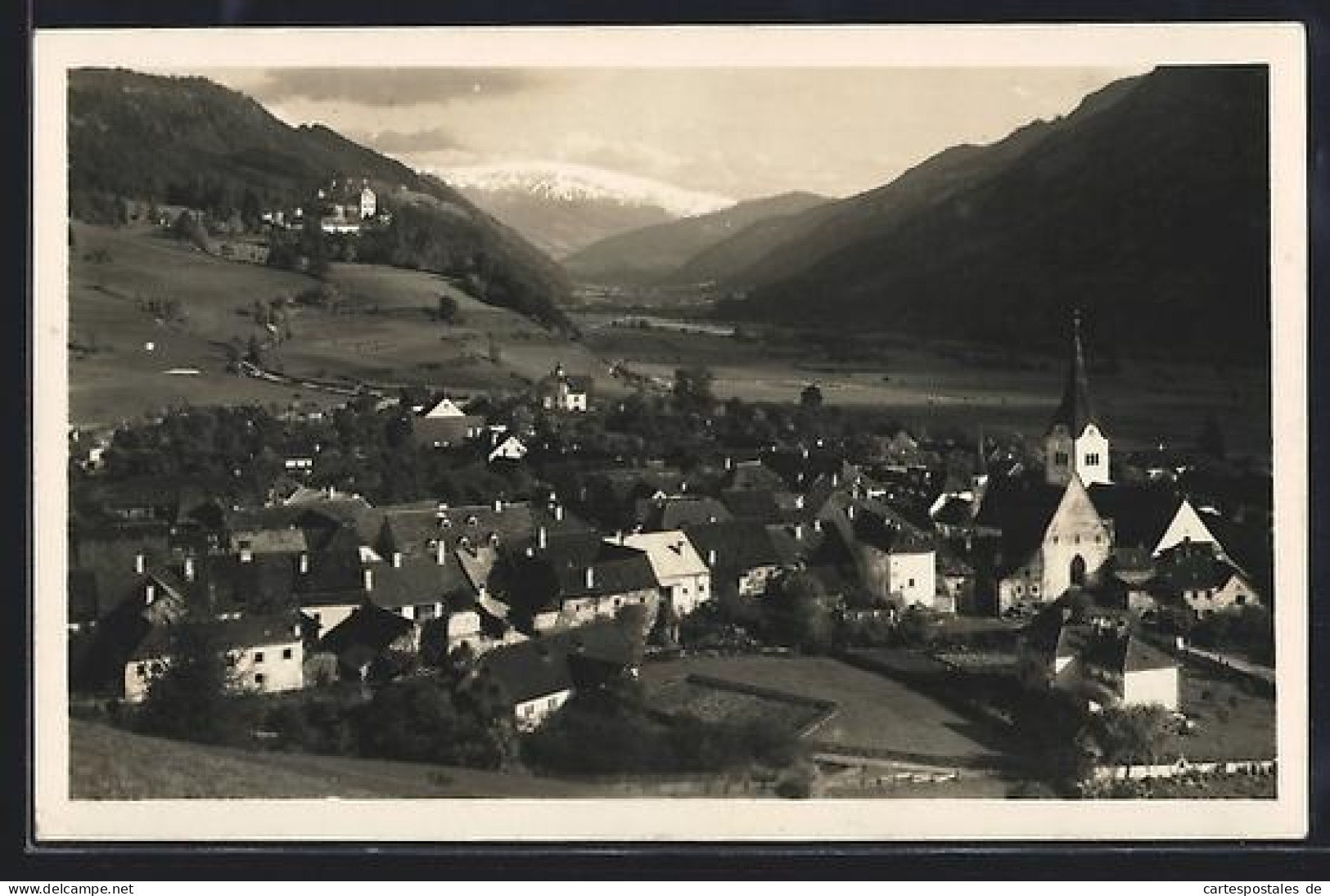 AK Oberwölz, Panorama mit Kirche