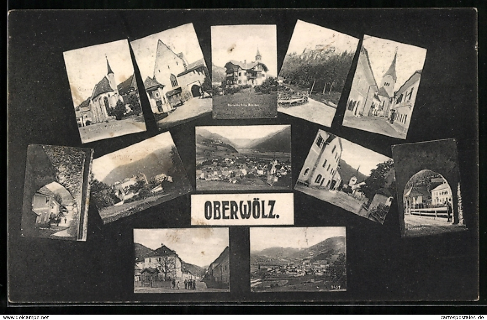 AK Oberwölz, Villa Baumer, Spitalkirche, Strasse Neugasse