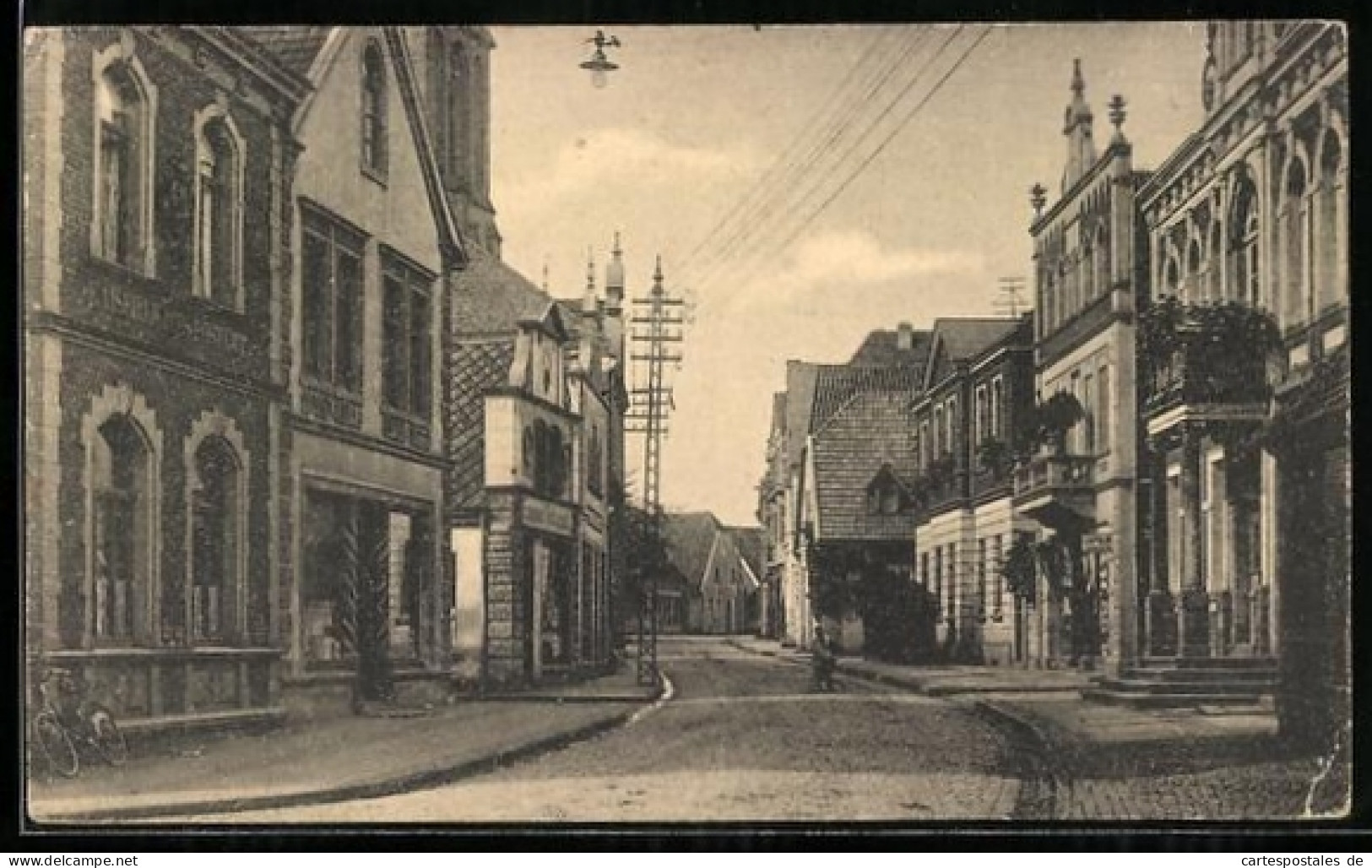 AK Ochtrup, Ortsansicht mit Bültstrasse