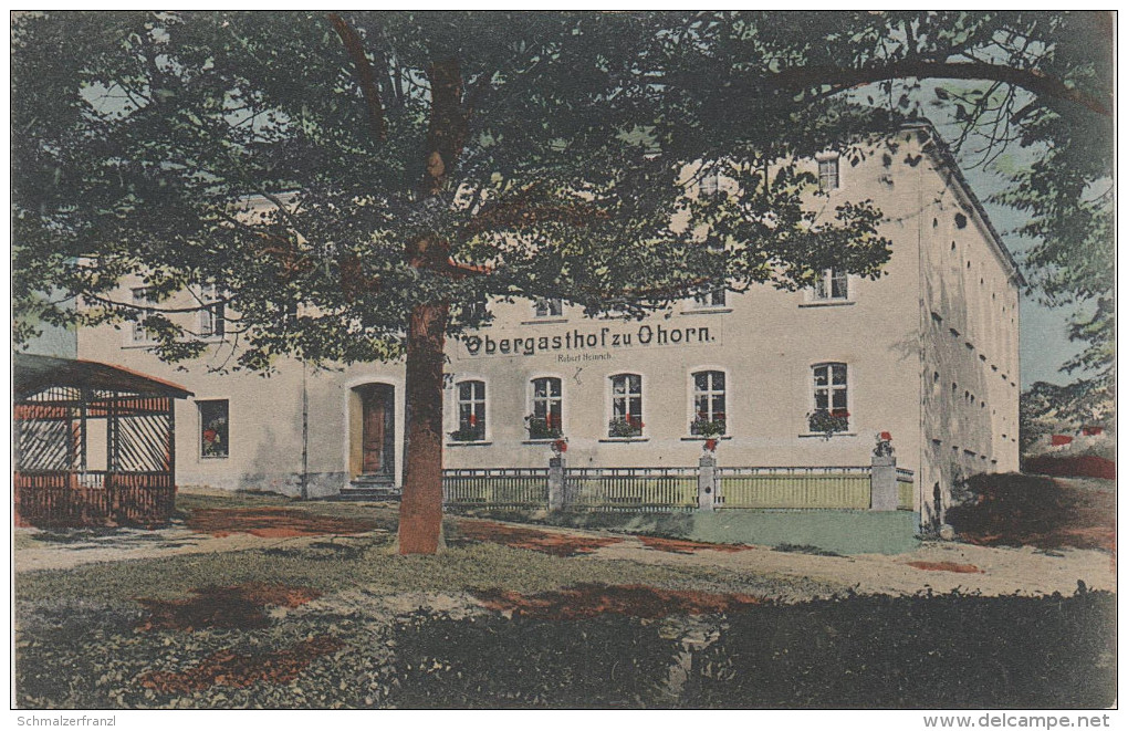 AK Ohorn Obergasthof Gasthof Heinrich bei Pulsnitz Steina Grossröhrsdorf Bretnig Rammenau Burkau Elstra Bischofswerda