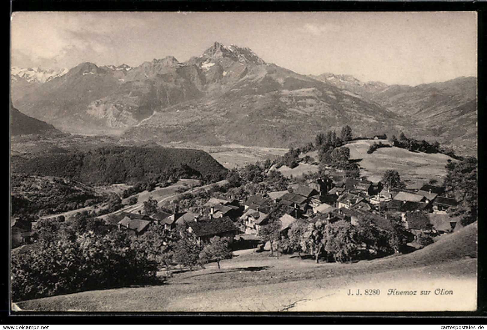 AK Ollon /VD, Huemoz-sur-Ollon, Panorama