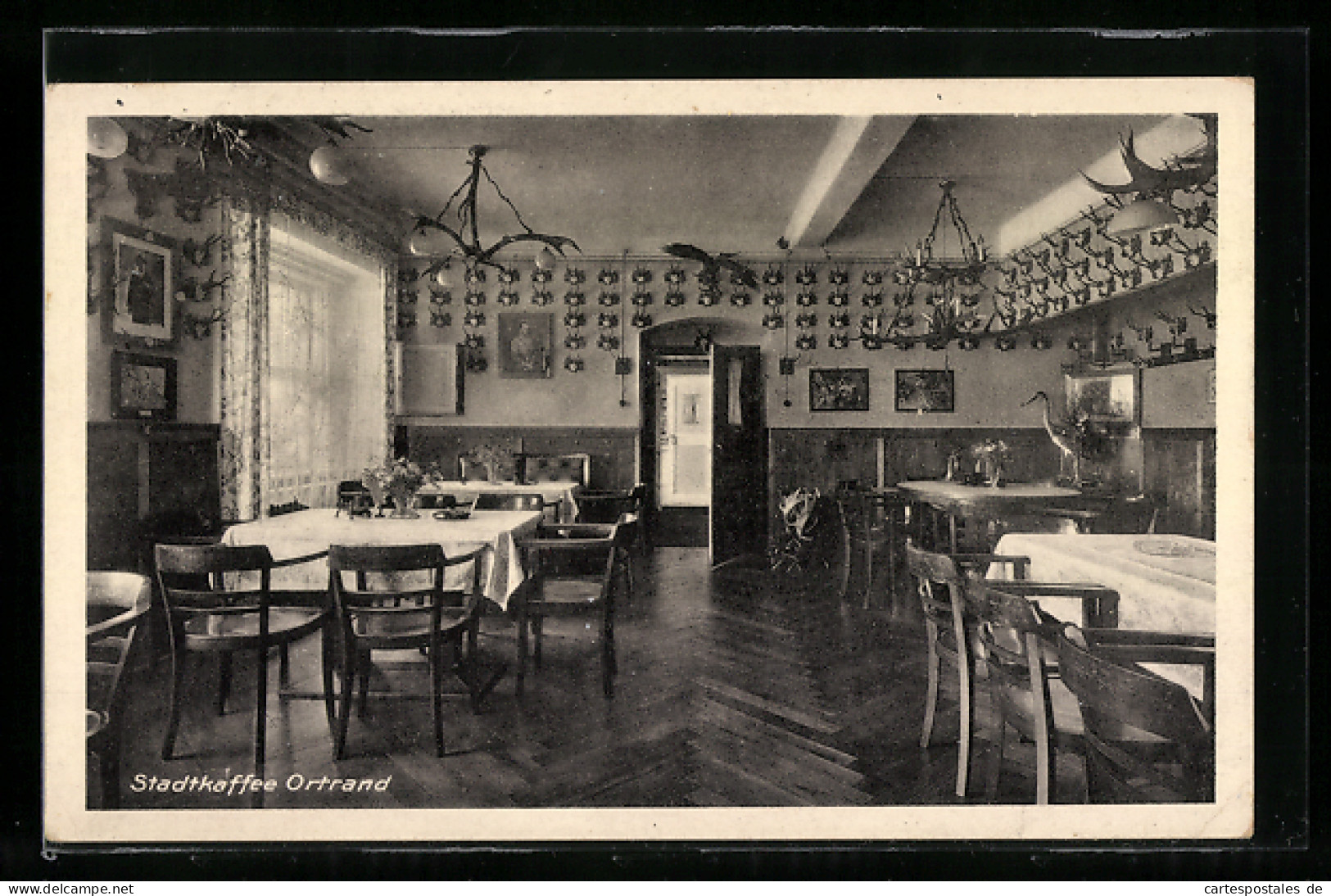 AK Ortrand, Blick in das Stadtkaffee