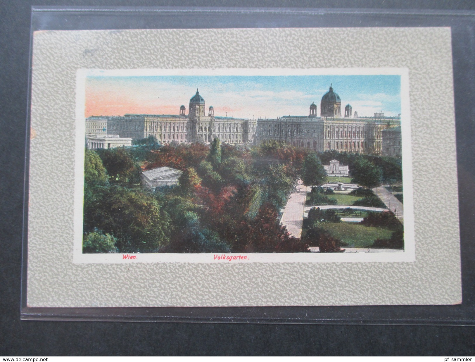 AK Österreich 1911 Wien. Volksgarten. Verlag Wilh. Goldschläger Wien II. Schöne Karte!!