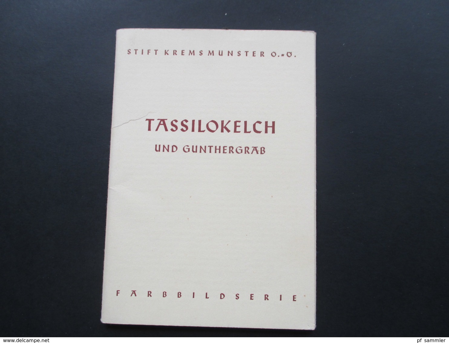 AK Österreich 1930 / 40er Jahre Leporello Stift Kremsmünster Tassilokelch und Gunthergrab. Umschlag mit 6 Postkarten!