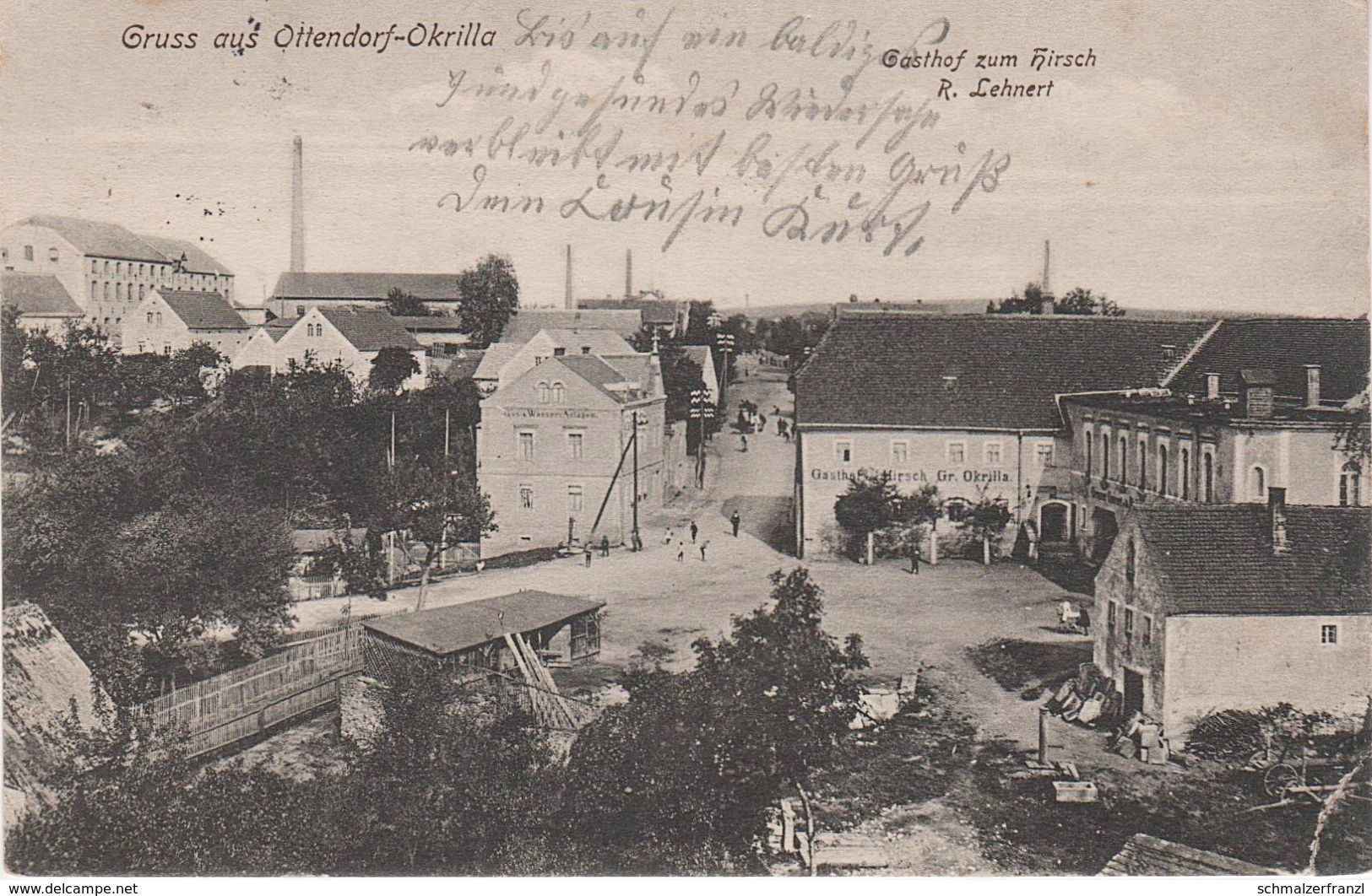 AK Ottendorf Okrilla Gasthof zum Hirsch a Cunnersdorf Medingen Grossdittmannsdorf Radeburg Hermsdorf Würschnitz Grünberg