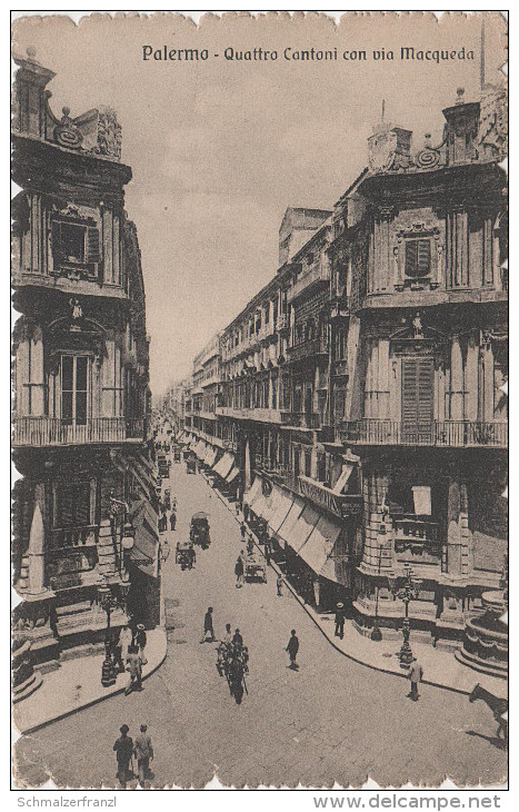 AK Palermo Quattro cantoni con via Macqueda Sicilia Sizilien Italia Italien bei Mondello Bagheria Monreale Torretta