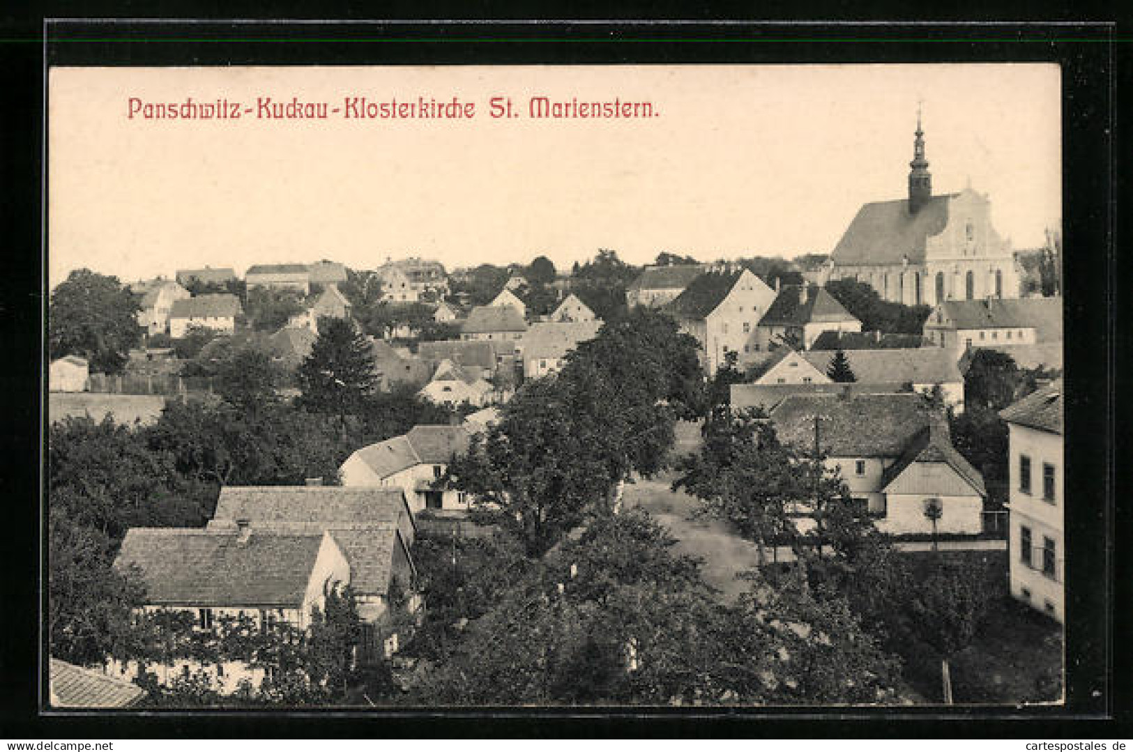 AK Panschwitz-Kuckau, Blick auf die Klosterkirche St. Marienstern