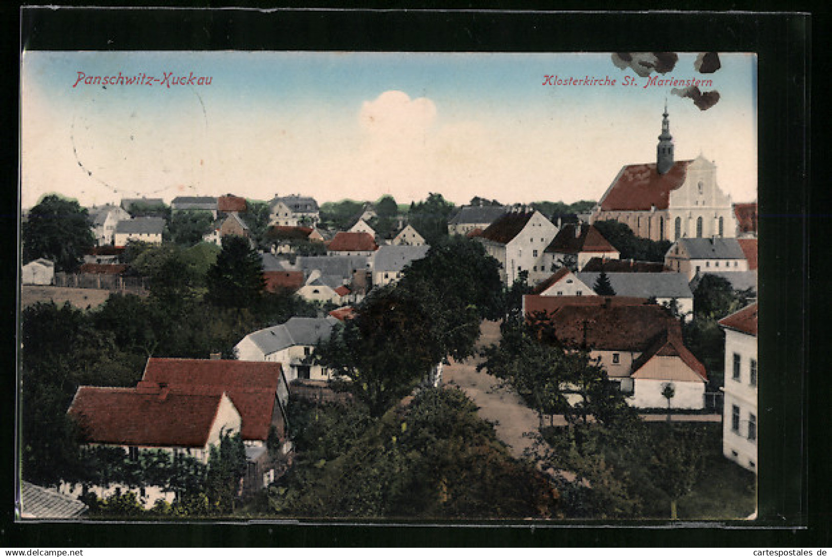 AK Panschwitz-Kuckau, Ortsansicht mit Klosterkirche St. Mariensten