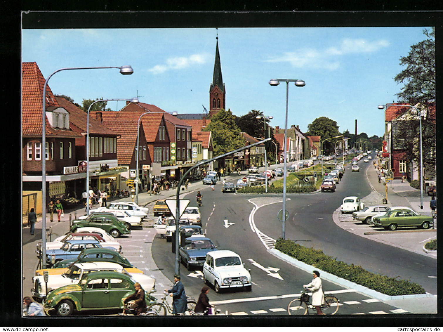 AK Papenburg /Ems, Zentrum mit Kirche