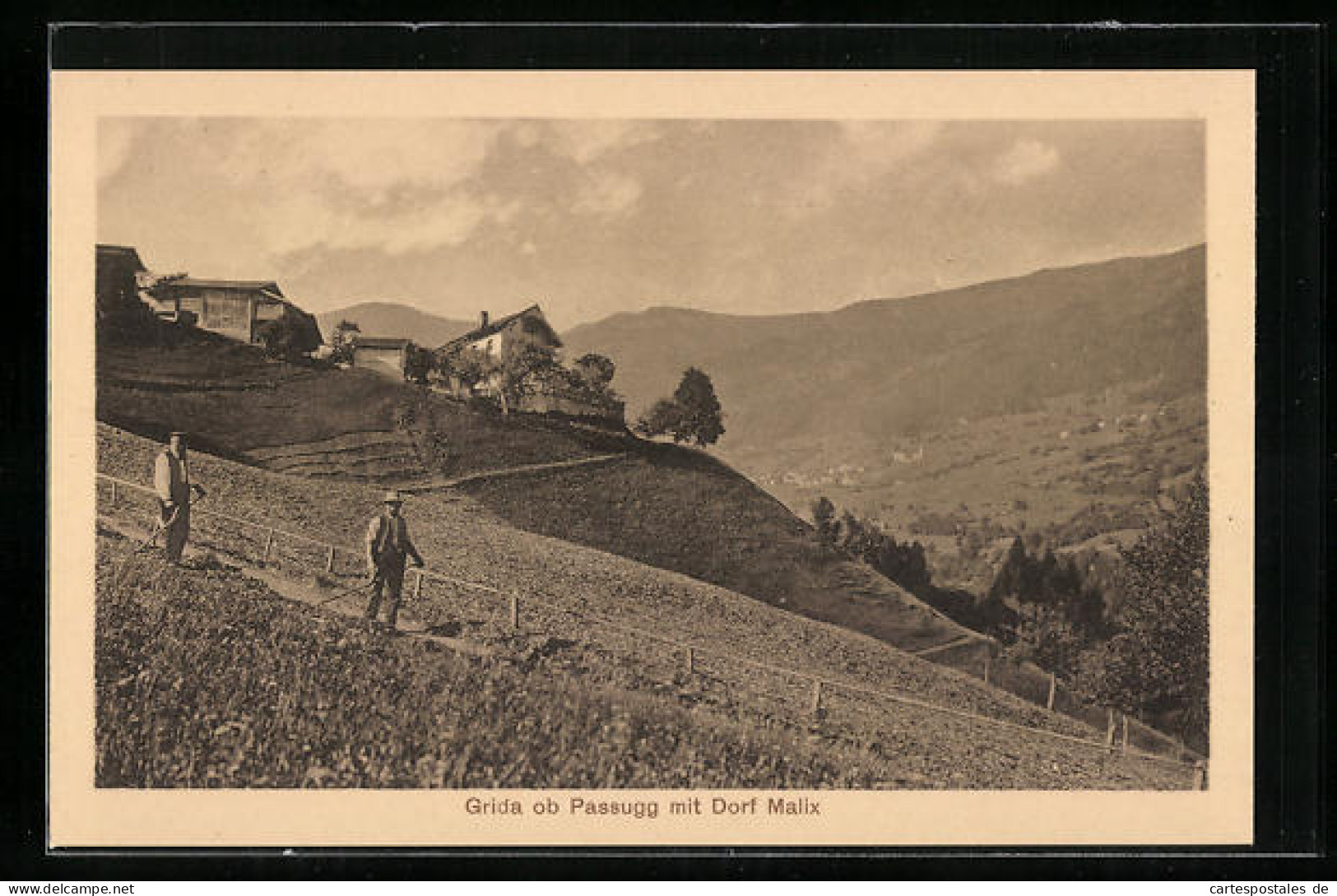 AK Passugg, Ortsansicht mit Dorf Malix