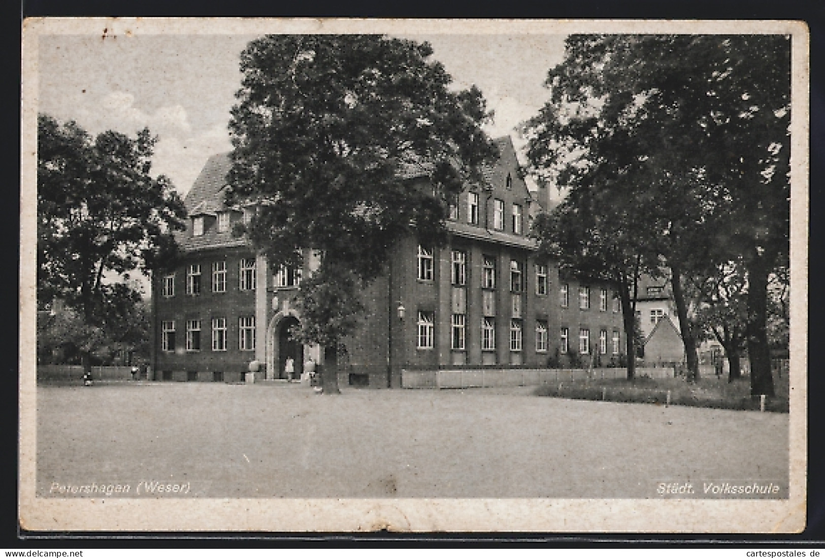 AK Petershagen /Weser, Städtische Volksschule