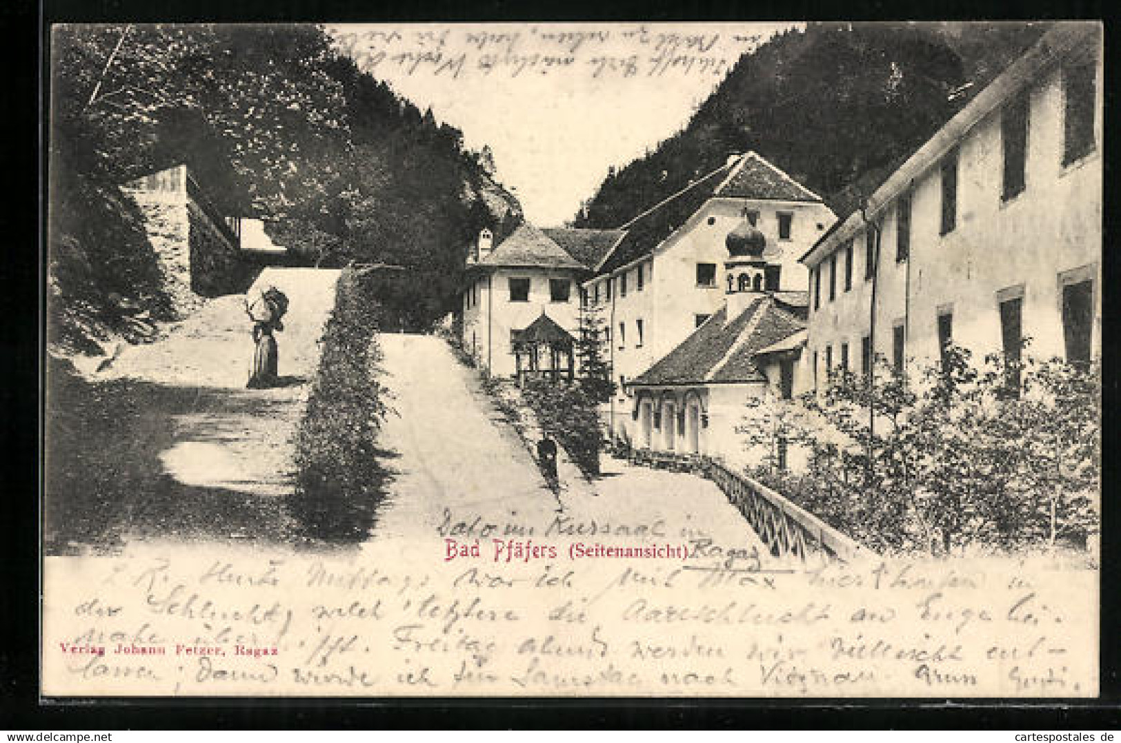 AK Pfäfers, Bad Pfäfers, Seitenansicht