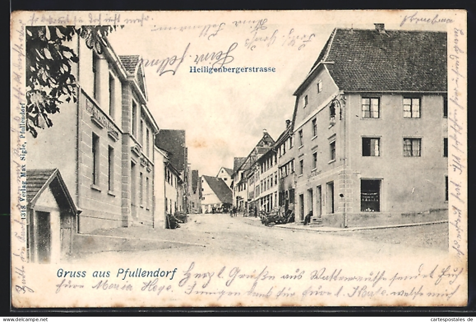 AK Pfullendorf, Heiligenbergerstrasse mit Gasthof