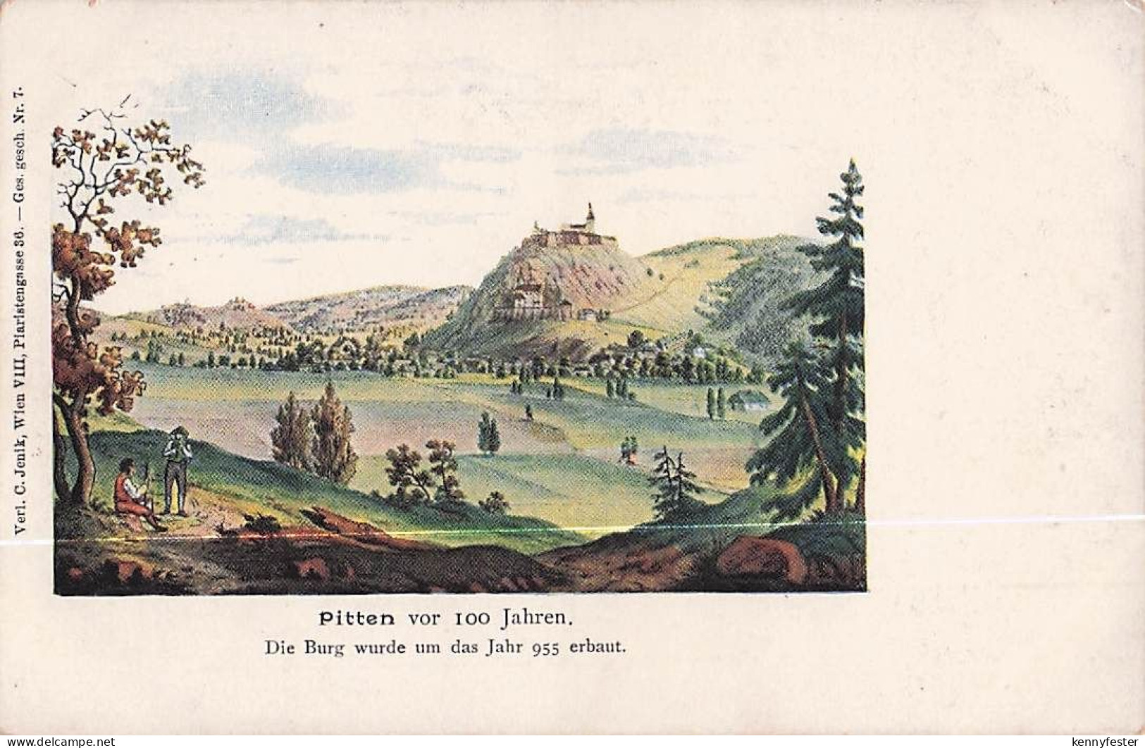 AK Pitten, Ansicht vor 100 Jahren Burg