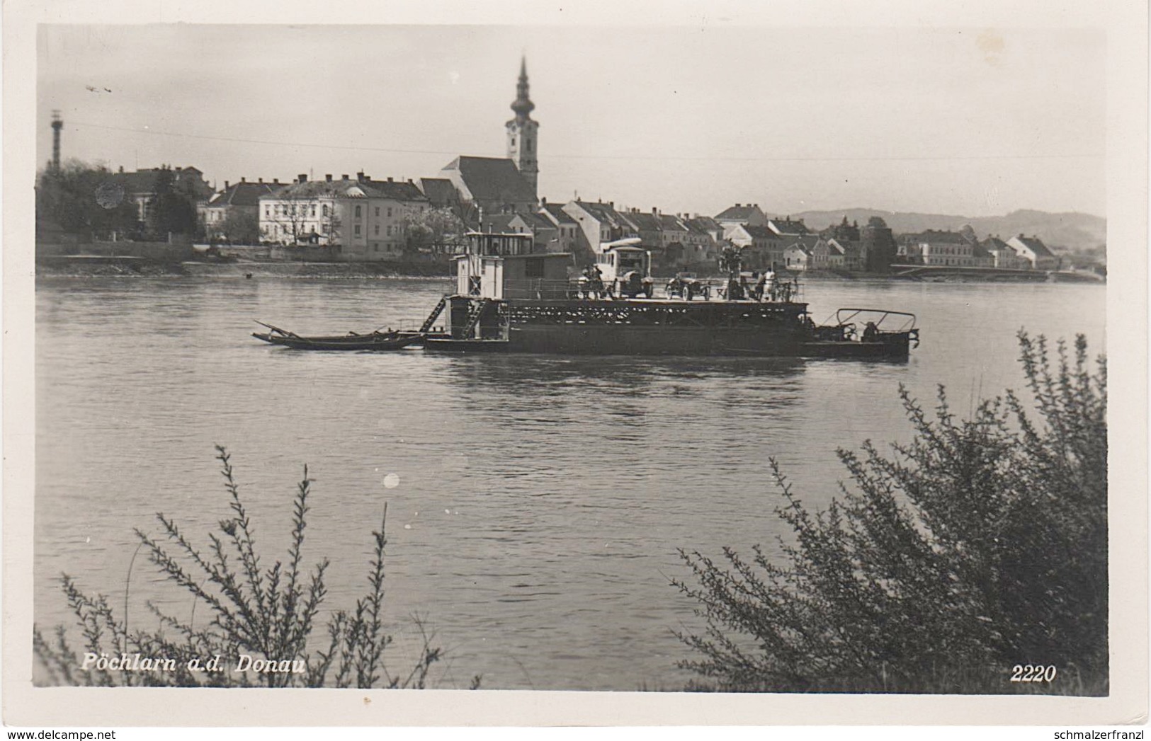 AK Pöchlarn Donau Fähre Überfuhr Rollfähre ? a Klein Marbach Wörth Granz Am Rechen Brunn Neuda Melk NÖ Niederösterreich