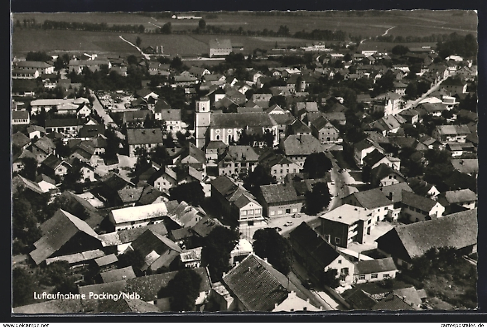AK Pocking /Ndb., Fliegeraufnahme vom Ort