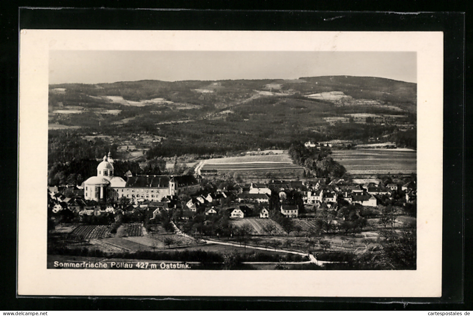 AK Pöllau, Totalansicht mit Kirche