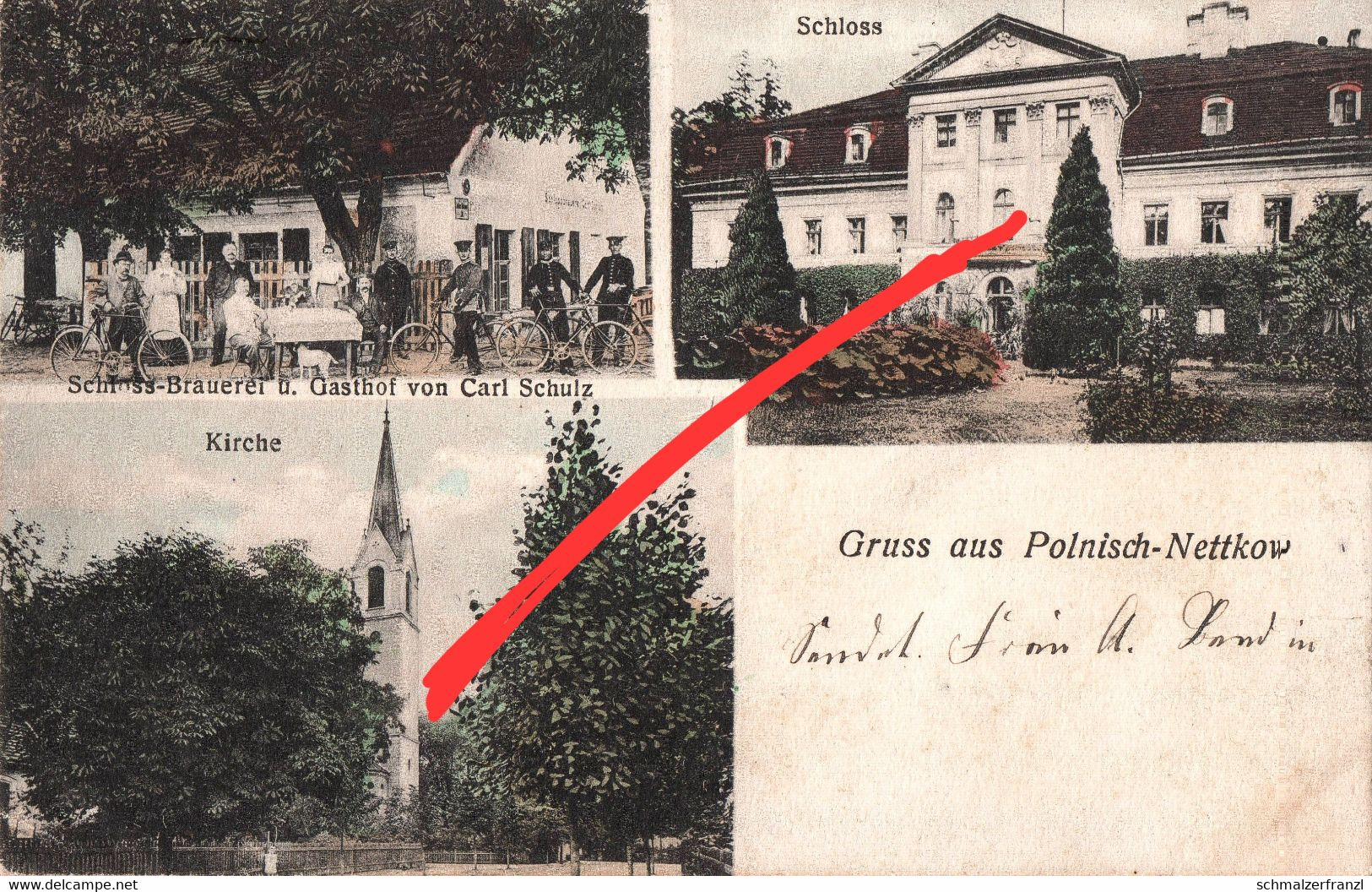 AK Polnisch Schlesisch Nettkow Nietkow Brauerei Gasthof a Läsgen Lessen Rothenburg Oder Czerwiensk Deutsch Nietkowice