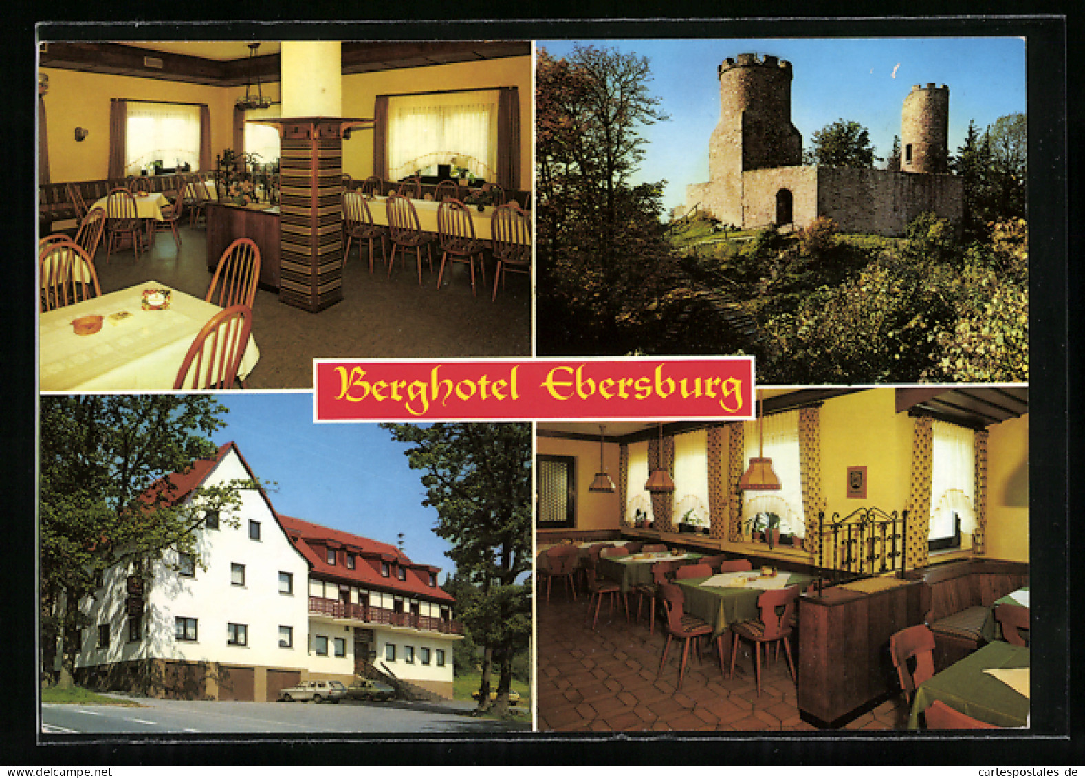 AK Poppenhausen /Rhön, Berghotel Ebersburg, Bes. Herbert Mihm