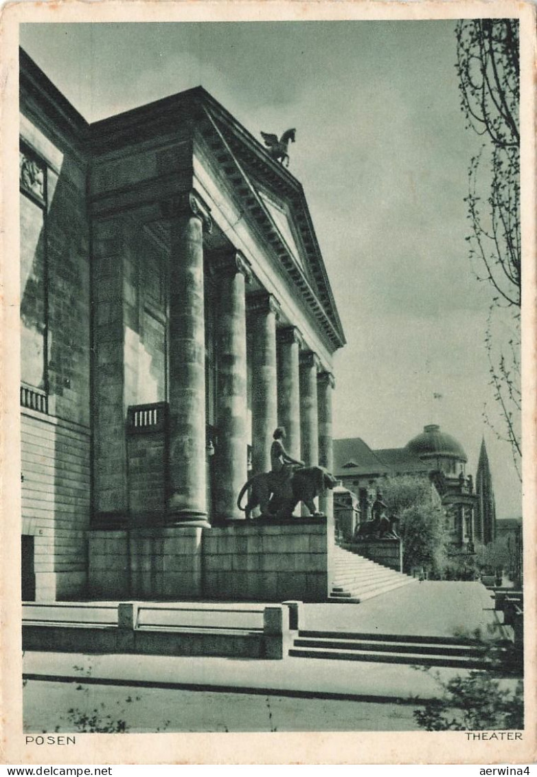 AK Posen Theater Posen ungelaufen Postkarte