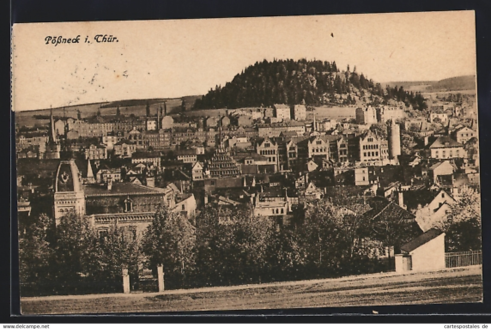 AK Pössneck, Panoramaansicht