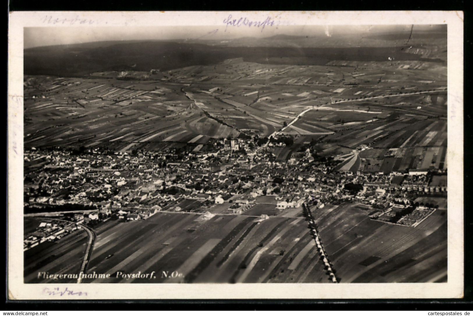 AK Poysdorf /N.Ö., Fliegeraufnahme