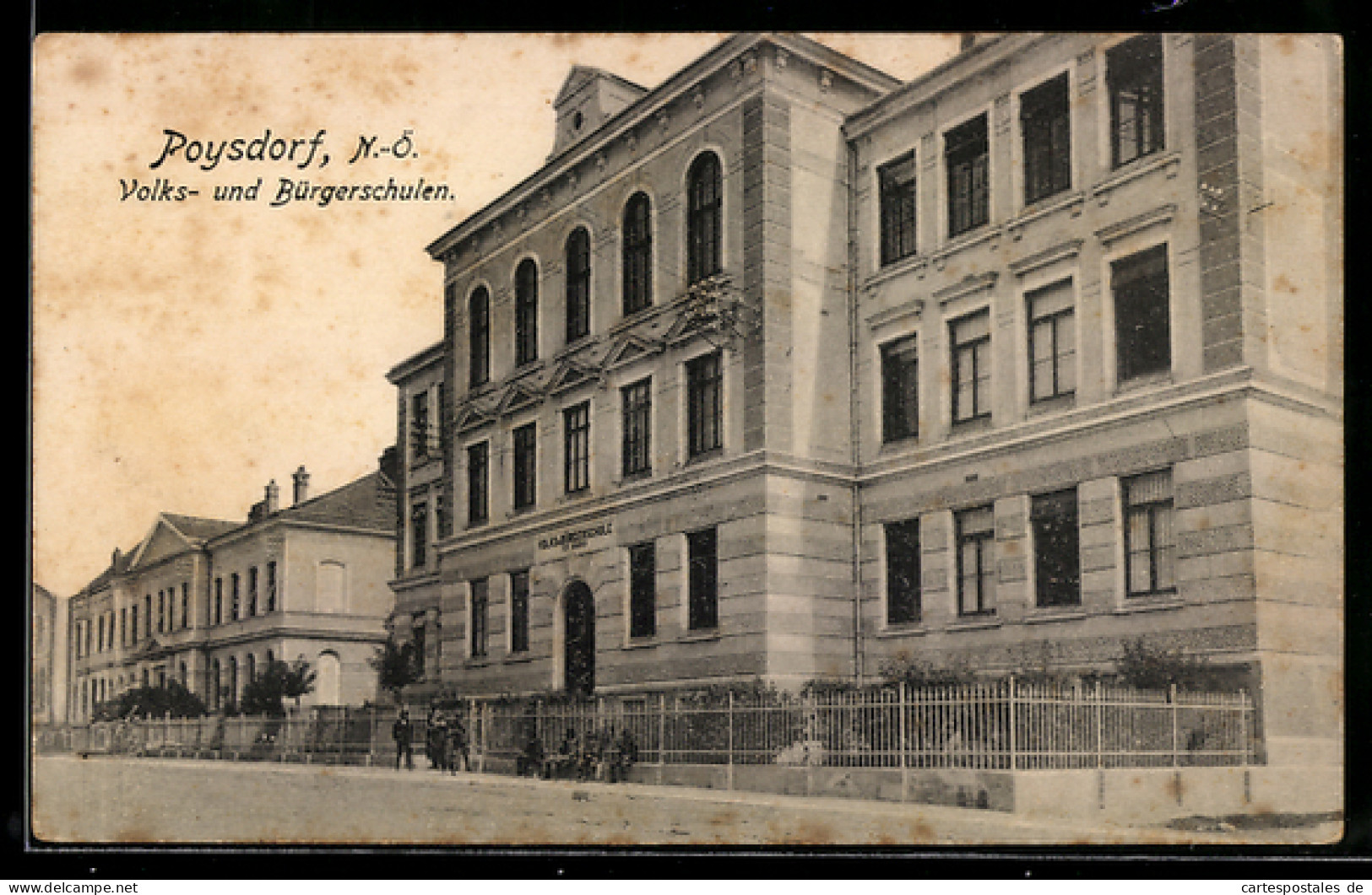 AK Poysdorf /N.-Ö., Volks- und Bürgerschulen