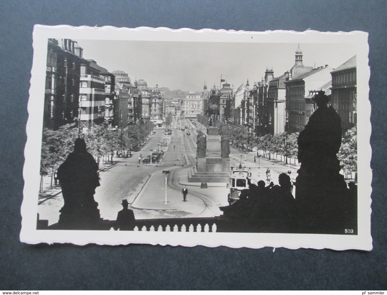 AK Prag 1940 Feldpost über Deutsche Dienstpost Böhmen und Mähren. Stempel: Beobachtung .... Hoher Militärischer Rang