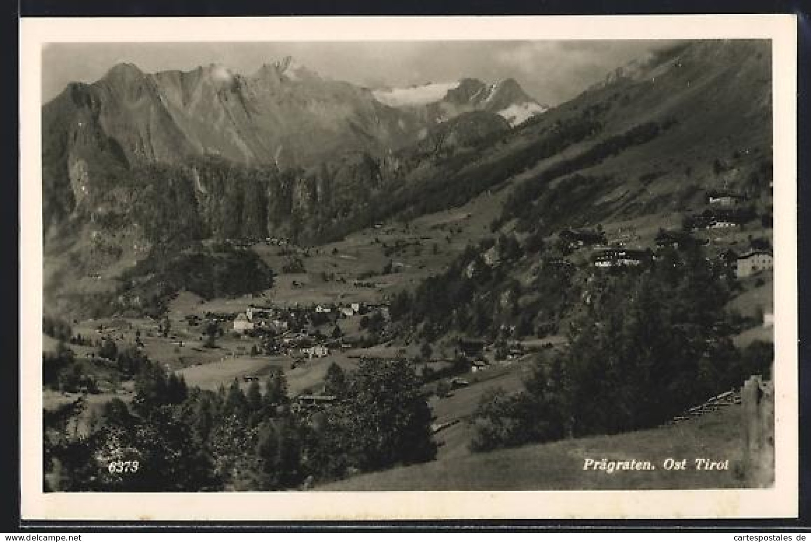 AK Prägraten /Ost-Tirol, Ortsansicht aus der Vogelschau