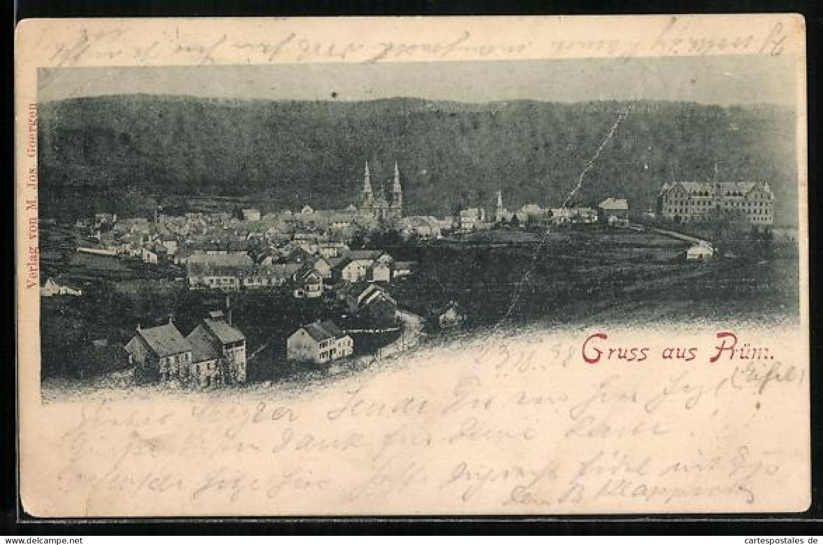 AK Prüm, Gesamtansicht mit Kirche und Kloster