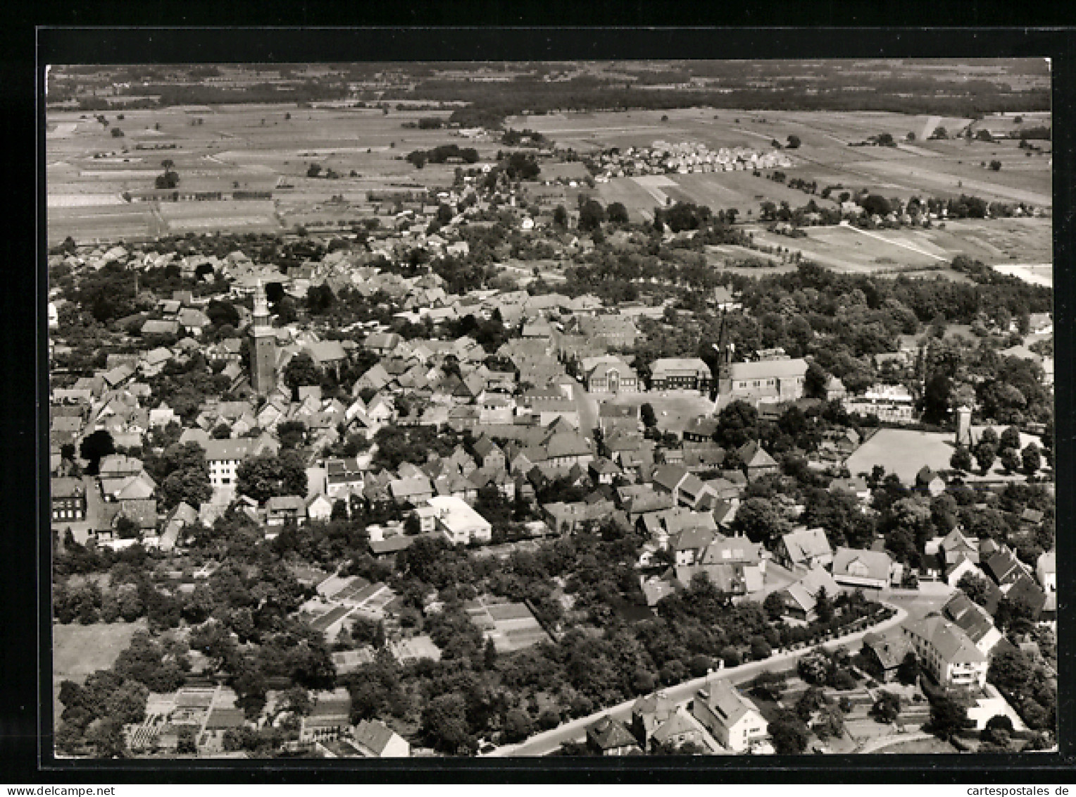 AK Quakenbrück, Gesamtansicht vom Flugzeug aus gesehen