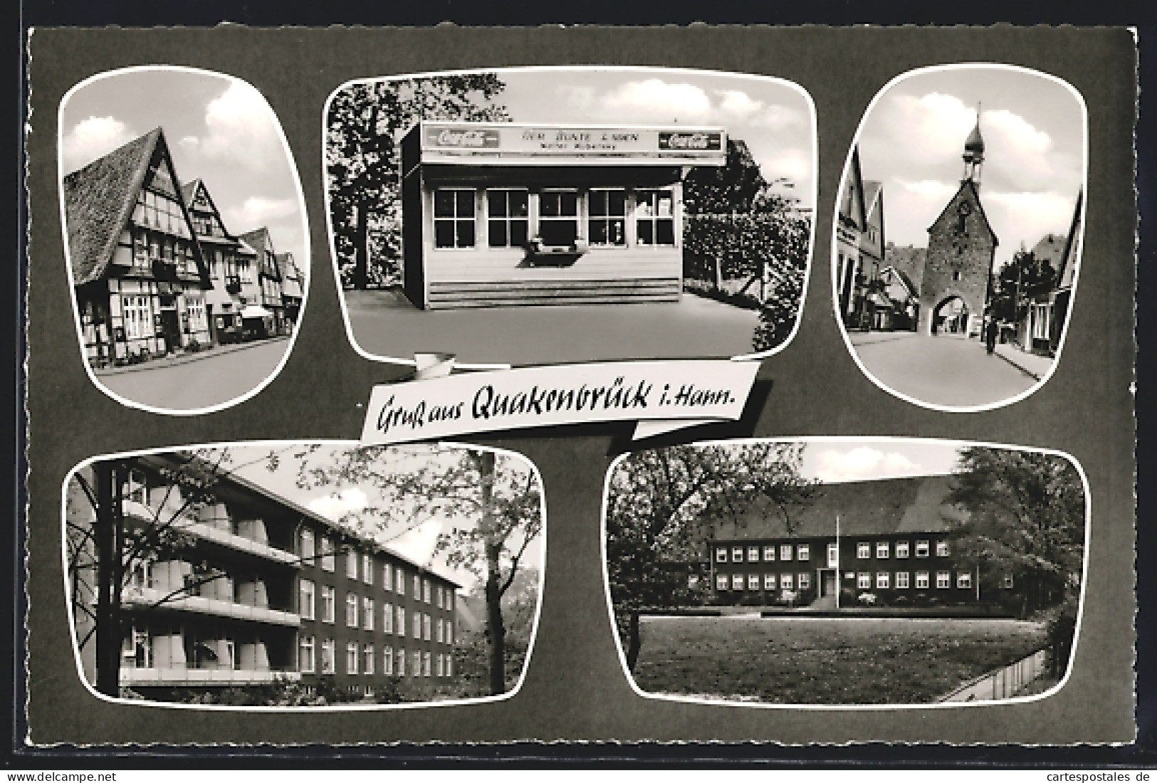 AK Quakenbrück i. Hann., Der bunte Laden Walter Kubersky, Strassenpartie