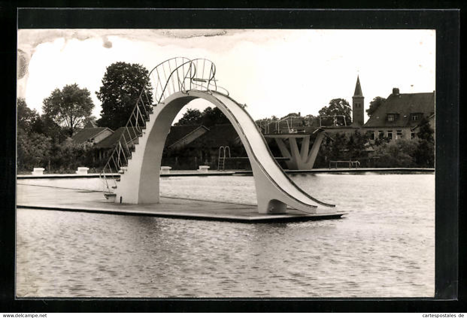 AK Quickborn / Holstein, Schwimmbad, Wasserrutsche