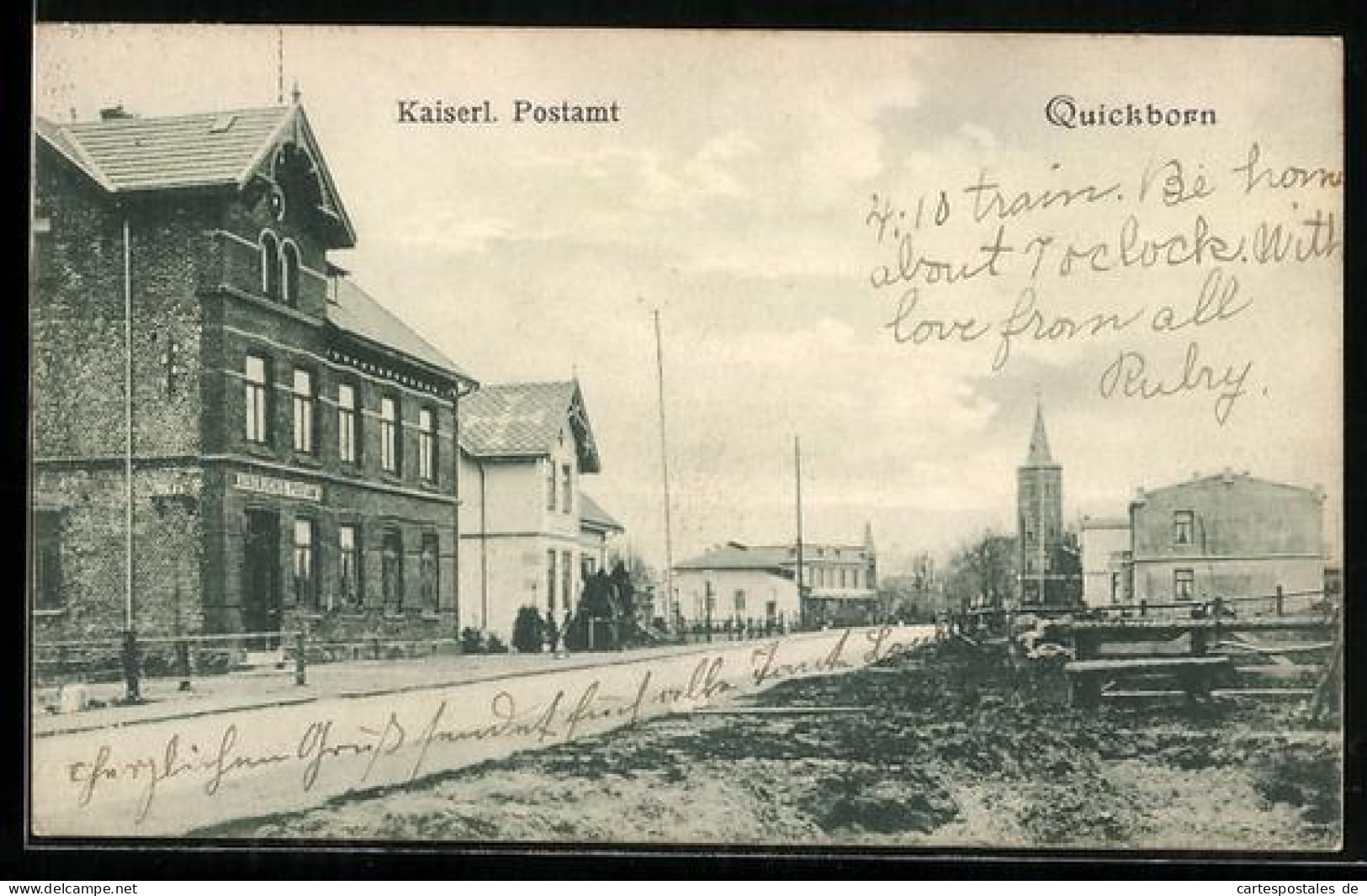 AK Quickborn, Kaiserl. Postamt