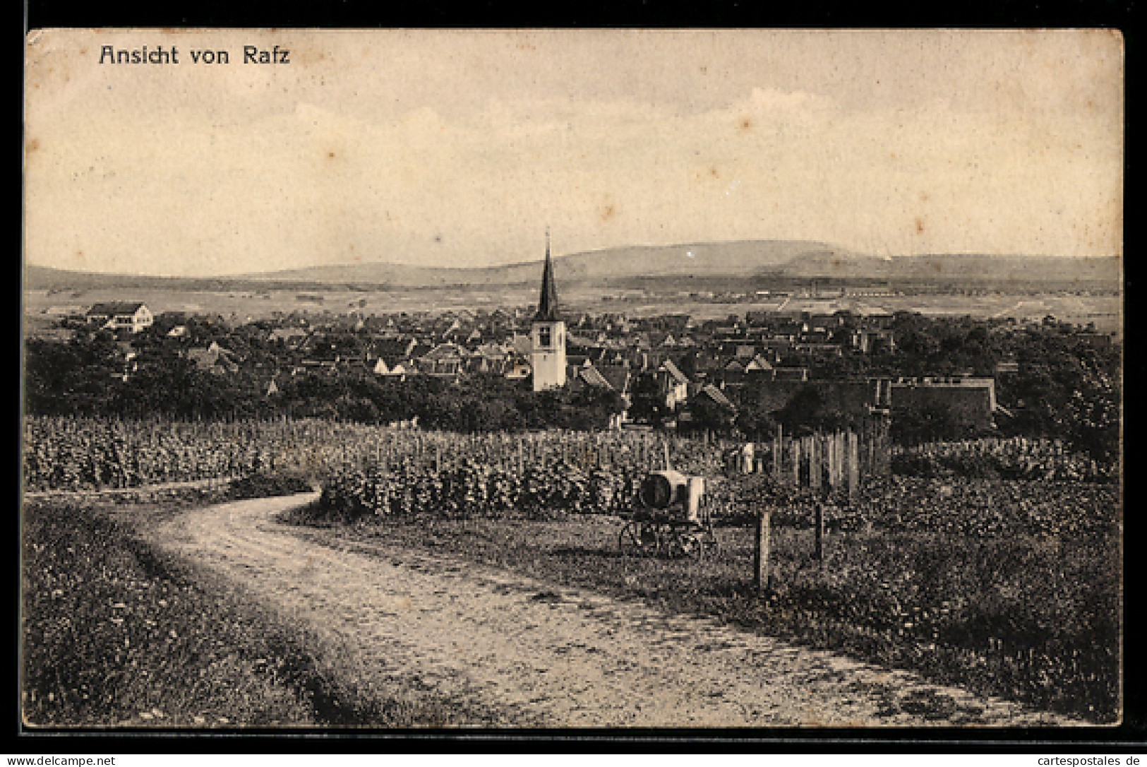 AK Rafz, Teilansicht mit Kirche