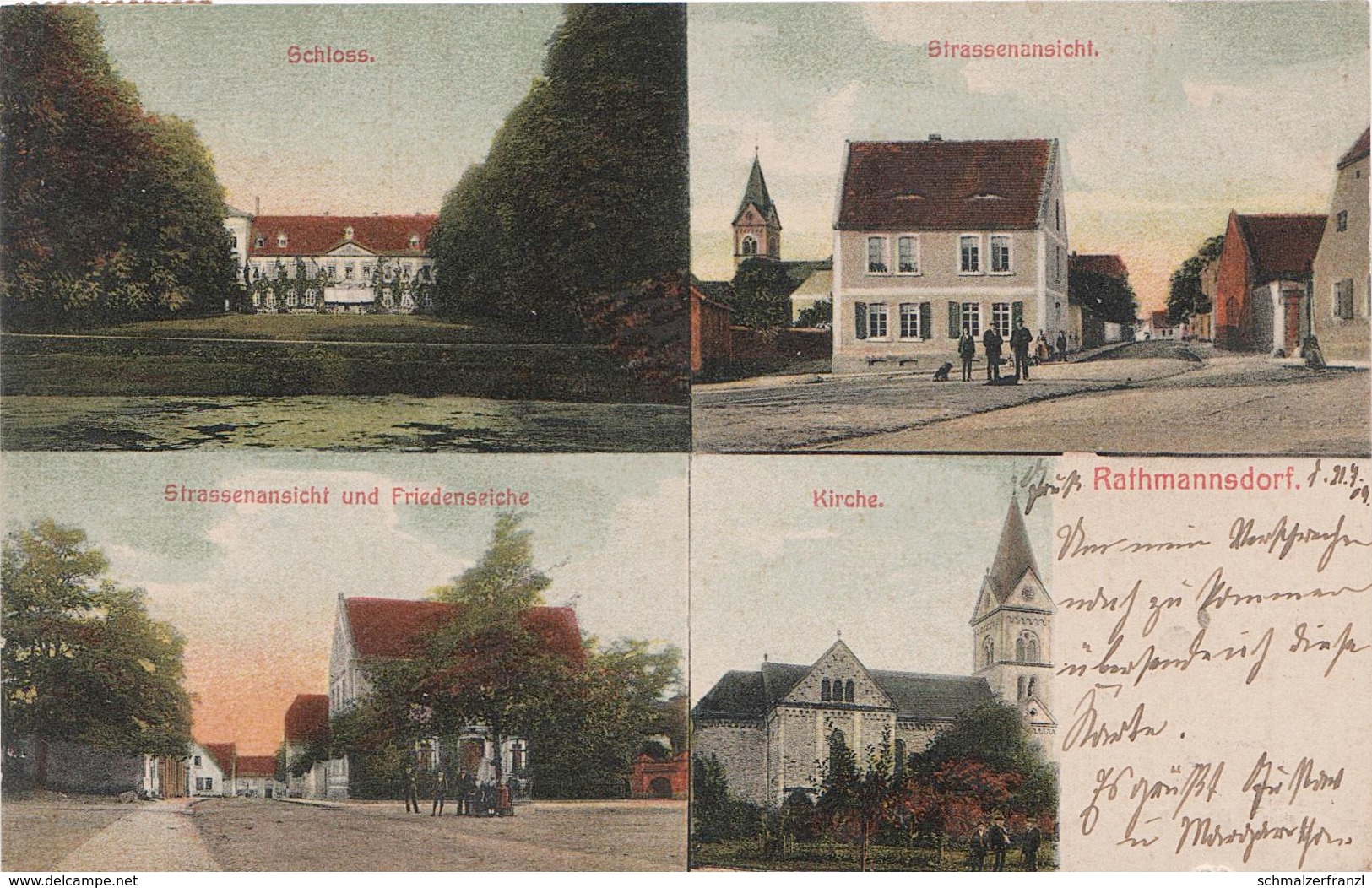 AK Rathmannsdorf Kirche Schloß Friedenseiche a Staßfurt Neundorf Ilberstedt Güsten Hohenerxleben Löbnitz Gröna Bernburg