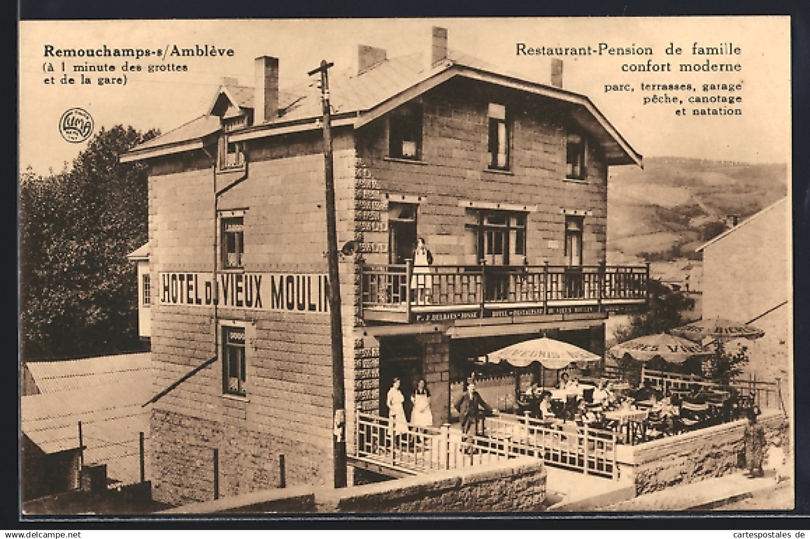 AK Remouchamps-s-Amblève, Restaurant-Pension de famille