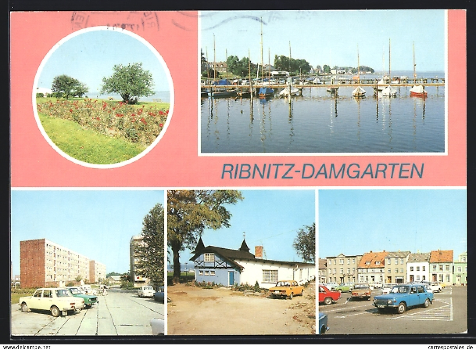AK Ribnitz-Damgarten, Seglerhafen, Sportlerheim und Marktplatz