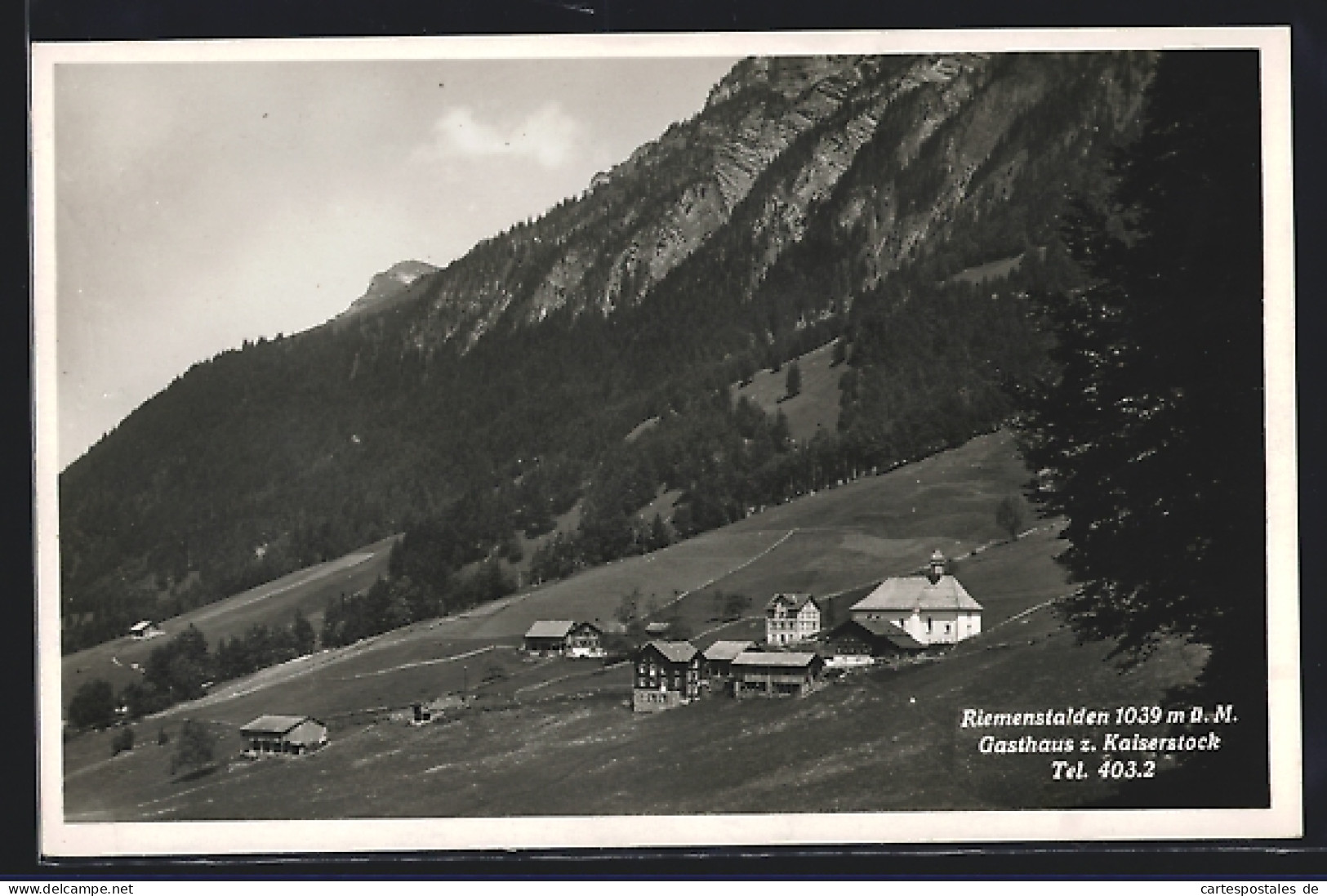 AK Riemenstalden, Gasthaus zum Kaiserstock und Panorama