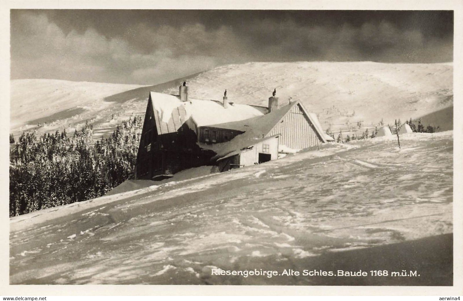 AK Riesengebirge Alte Schlesien Baude Schlesien 1944 ungelaufen Postkarte